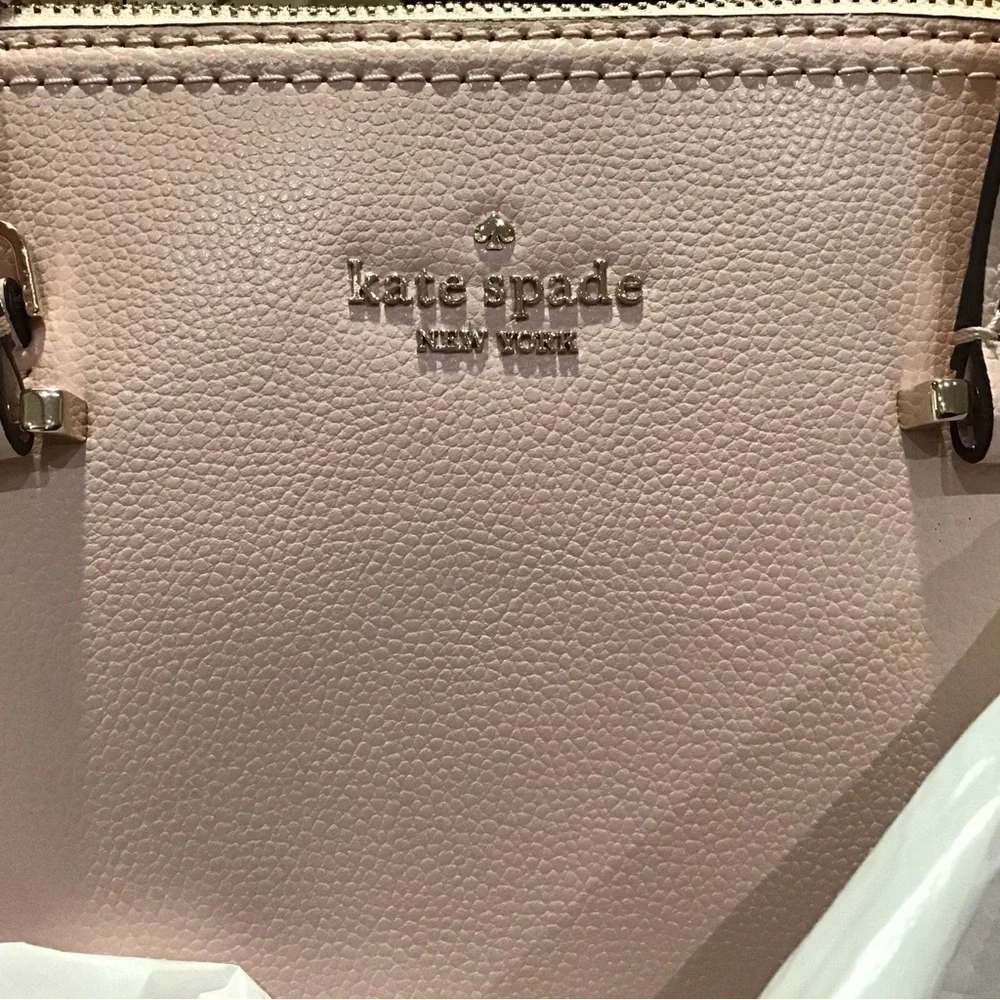 Kate Spade Rose Smoke (Pink) Meduim Dome Satchel Pebble Embossed Crossb…